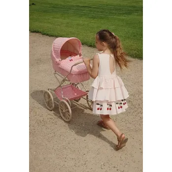 Dámské šaty Šaty Konges Sløjd ELLIE DRESS GOTS béžová barva, midi, KS103056 01X, vel. 98