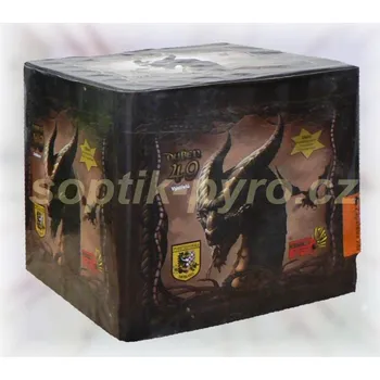 Zábavní pyrotechnika kompakt 49 výstřelů Dragon Heads (typ D - duben, april) (zábavní pyrotechnika kategorie F3 (prodejné od 21 let))