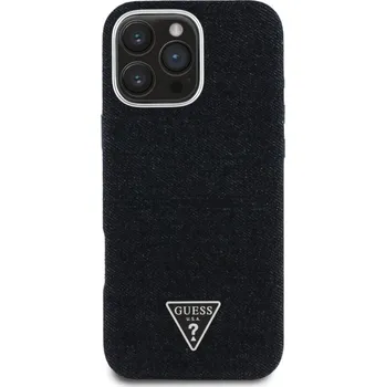 Telefonní příslušenství Guess Denim Triangle Logo MagSafe Zadní Kryt pro iPhone 16 Pro Černá Stylový zadní kryt Guess pro iPhone spojuje prémiovou ochranu s ikonickým módním designem. Ideální volba pro ty, kteří chtějí chrá