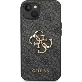 Pouzdro na mobilní telefon Guess PU 4G Metal Logo Zadní Kryt pro iPhone 14 Grey Guess PU 4G Metal Logo prémiový kryt, který nejen že váš telefon perfektně ochrání, ale také svým povedeným designem a použitými prvotřídními mate