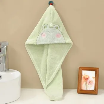 Ručník Rychleschnoucí turban na vlasy proti krepatění | osuška na vlasy - Zelený