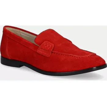 Dámské mokasíny Semišové mokasíny Gant Gimble dámské, červená barva, na plochém podpatku, 30573865.G519 33X, EUR 36