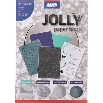 Blok Dekorační papír stříbrný (blok A5)