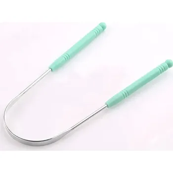 Kuchyňská škrabka Škrabka na jazyk pro čistý dech bez povlaku na jazyku | čistič jazyka, škrabka - Zelený