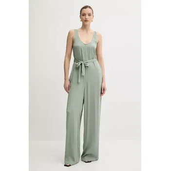 Dámský overall Overal Armani Exchange zelená barva, s kulatým výstřihem, XW000210 AF12742 XW000210.AF12742 97X, vel. 40