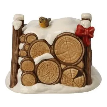 Vánoční dekorace Goebel Vánoční figurka Zimní hromada dřeva Goebel