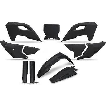 UFO kompletní sada plastů (FULL KIT) s kryty tlumičů HUSQVARNA TC 125 / 250 23-24, FC 250 / 350 / 450 23-24, FX 350 / 450 23-24, TX 300 24, barva černá (UFO kompletní sada plastů (FULL KIT) s kryty tlumičů HUSQVARNA TC 125 / 250 23-24, FC 250 / 350 / 450)