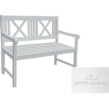 Zahradní lavice Zahradní potěšení Zahradní lavice MALMÖ pro 2 osoby š 120 x h 59 x v 89 cm, barva: bílá | 985071