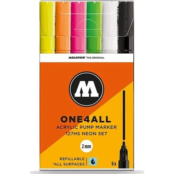 Molotow Akrylové fixy One4All 127HS 2 mm Neon Set 6 ks