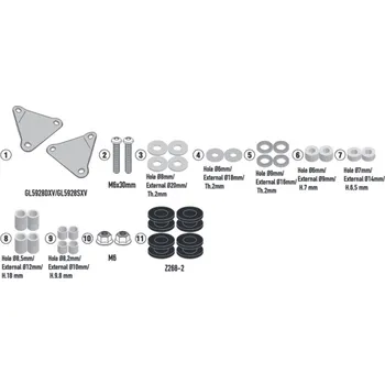 Motodíl KAPPA upevnění štítu 6126DTK KYMCO doWNTOWN 350 GT 24-25 (KAPPA upevnění štítu 6126DTK KYMCO doWNTOWN 350 GT 24-25)