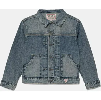 Dětská riflová bunda Guess modrá barva, L5GL00 D5KQ1 L5GL00.D5KQ1.PPYA 55X, vel. 158-166