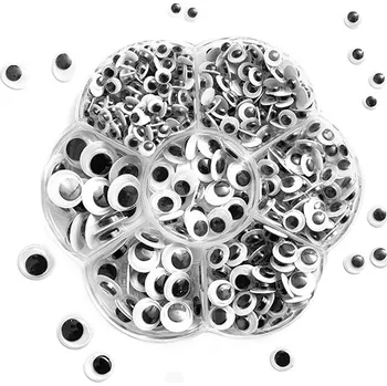 dp Craft Dekorační pohyblivé oči kulaté samolepicí (500ks)