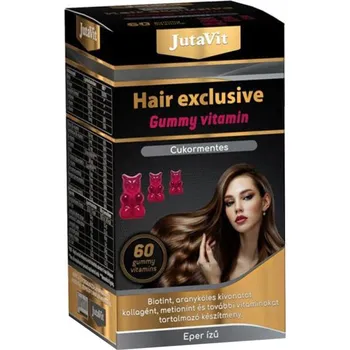 Fitness strava JutaVit Hair Exclusive Gummy Vitamin 60 gummies Příchuť: jahoda