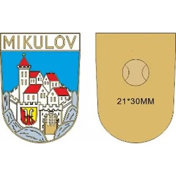 Odznak (pins) Mikulov 3x2,1 cm - barevný