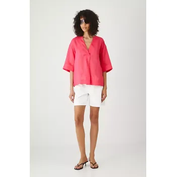 Dámská halenka Lněná halenka Medicine oranžová barva, hladká RS25.BKD901 32X, vel. XL