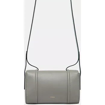 Kabelka Kožená kabelka Furla šedá barva, WB01654.BX3750.3771S1007 09X, vel. ONE SIZE