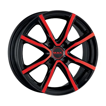 Alu kolo Alu disk MAK MILANO4 6.5x16, 4x100, 72, ET40 BLACK AND RED