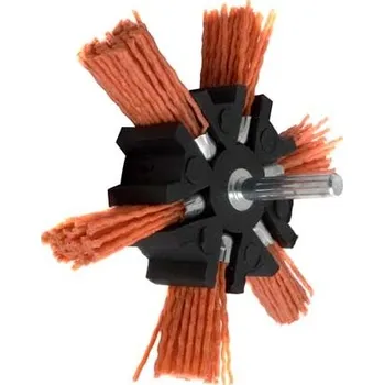 Okružný nylonový kartáč pr.100mm stopka 6mm Drsný