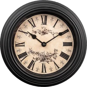 Hodiny Granitovo-béžové rustikální nástěnné hodiny - Ø 23*4 cm