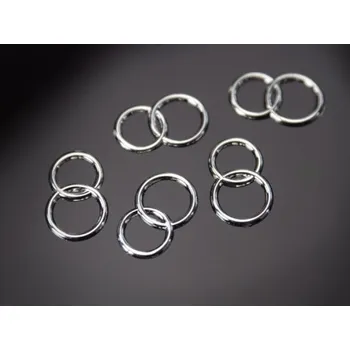 Jedlá dekorace na dort Nejedlá dekorace - prstýnky dvojité stříbrné - 25ks