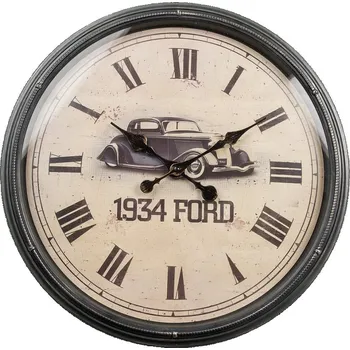 Hodiny Granitovo-béžové antik nástěnné hodiny Ford - Ø 51*5 cm / 1xAA