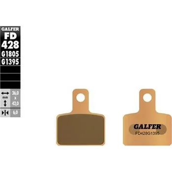 Brzdová destička GALFER brzdové destičky KH495 sintrované barva zlatá TRIAL (GALFER brzdové destičky KH495 sintrované barva zlatá TRIAL)