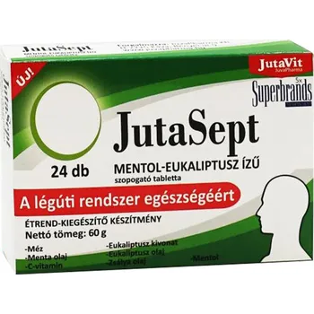 Fitness strava JutaVit JutaSept Lozenges 24 tablet Příchuť: Mentol–Eukalyptus