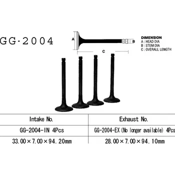 Rozvod motoru VESRAH sací ventil YAMAHA XJ 650 80-84, XJ650 80-84, XJ 750 82-85 (33,0X7,00X94,20) (16G-12111-00,4H7-12111-00) (1 kus) vyrobeno v Japonsku (VESRAH sací ventil YAMAHA XJ 650 80-84, XJ650 80-84, XJ 750 82-85 (33,0X7,00X94,20) (16G-12111-00,4H7-12111-00) (1