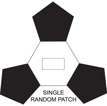 Fotbalový míč Fotbalový míč 21.5cm 5 SINGLE RANDOM PATCH, 20x40mm Tamponový tisk, 1 barva