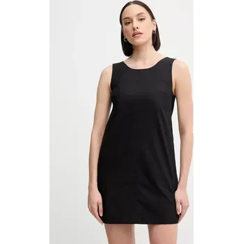 Dámské šaty Bavlněné šaty Calvin Klein Jeans černá barva, mini, LV047AB000 99X, vel. S