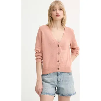 Dámský svetr Kardigan se lněnou směsí Marc O'Polo dámský, oranžová barva, 503501161035 24X, vel. M