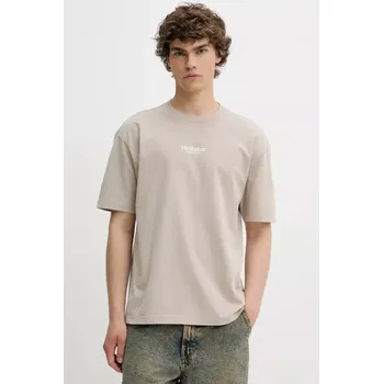 Bavlněné tričko Hollister Co. KI323.5007.400 béžová 80X, vel. S