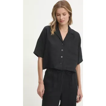 Košile Dkny dámská, černá barva, regular, s klasickým límcem, P3KACRX8 99X, vel. M