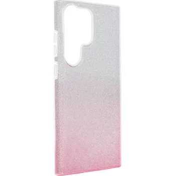 Pouzdro na mobilní telefon Pouzdro Forcell SHINING SAMSUNG Galaxy S23 ULTRA transparent/růžové