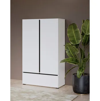 Šatní skříň Skříň CROSS S (typ 38) Bílá-černá