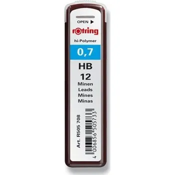 Náplň do psacích potřeb Náhradní tuhy do mikrotužky HB-0,7 mm 12 kusů (tuha) ROTRING