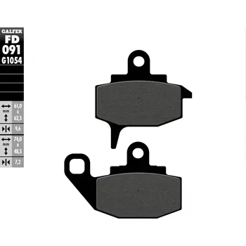 Brzdová destička GALFER brzdové destičky KH130 polokovové (GALFER brzdové destičky KH130 polokovové)