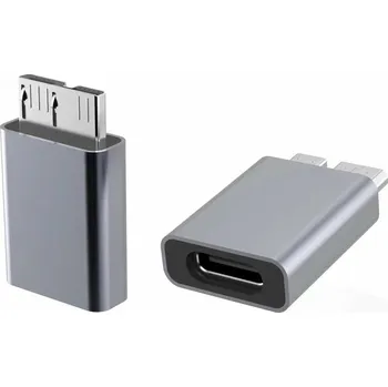 Redukce Redukce USB C female - USB3.0 Micro B Male hliníková