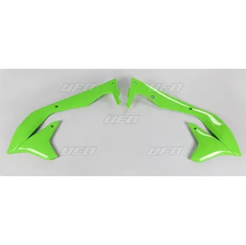 Autodíl UFO kryty chladiče KAWASAKI KXF 450 16-17, barva zelená (UFO kryty chladiče KAWASAKI KXF 450 16-17, barva zelená)