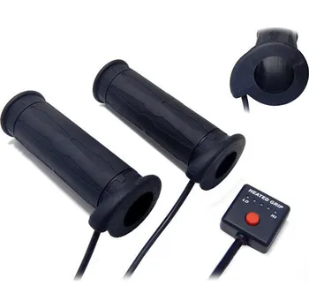 koso řazení (gripy) vyhřívané s ovladačem ATV/sněžný skútr (22mm 7/8) délka 130mm (HG-07 struktura) 5 úrovní vyhřívání (OF769, OF770) (EL) (AM10702E) (koso řazení (gripy) vyhřívané s ovladačem ATV/sněžný skútr (22mm 7/8) délka 130mm (HG-07 struktura) 5)