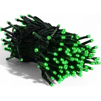 Vnitřní vánoční řetěz 10 m 100 led, zelený, 8 programů