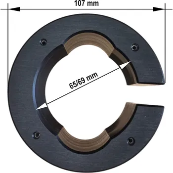 Příslušenství k frézce JGC Redukční kroužek pro výškově stavitelný stolek Vnější průměr D: 107 mm, Vnitřní průměr d: 65 mm