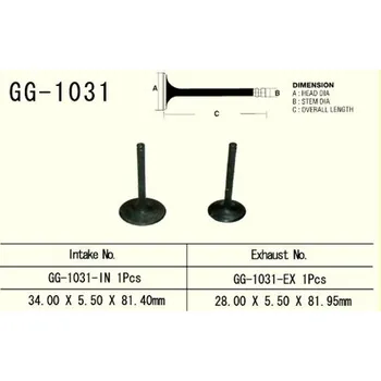 Rozvod motoru VESRAH výfukový ventil HONDA TRX 350 RANCHER 00-06 (1 na vozidlo) (14721-HN5-671,14721-HN5-M00) (1 kus) vyrobeno v Japonsku (VESRAH výfukový ventil HONDA TRX 350 RANCHER 00-06 (1 na vozidlo) (14721-HN5-671,14721-HN5-M00) (1 kus) vyrobeno v Japonsku)