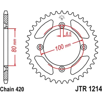 Řetězová sada pro motocykl JT rozeta 238 51 HONDA CRF 70 04-12; CRF 110 13-21, XR 70/80 97-03, CR 50/80 82-84 (23851JT) (řetěz420) (JT rozeta 238 51 HONDA CRF 70 04-12; CRF 110 13-21, XR 70/80 97-03, CR 50/80 82-84 (23851JT) (řetěz420))