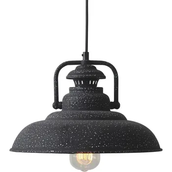 Stropní světlo ACA DECOR Závěsné retro svítidlo Gaia, černá barva