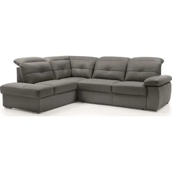 Sedací souprava Kožená rohová rozkládací sedací souprava LIMA Levý roh plocha spaní 193x120