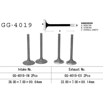 Rozvod motoru VESRAH sací ventil KAWASAKI KLR 600 84-89 (12004-1054) (1 kus) vyrobeno v Japonsku (VESRAH sací ventil KAWASAKI KLR 600 84-89 (12004-1054) (1 kus) vyrobeno v Japonsku)