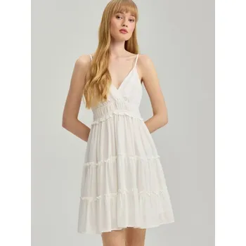 Dámské šaty Viskózové mini šaty - XL - House - bílý - 504EE-00X