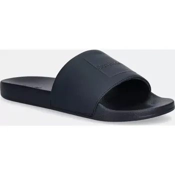 Dámské pantofle Pantofle Calvin Klein POOL SLIDE W/ CK SQUARE HM0HM01754 námořnická modř 59X, EUR 40