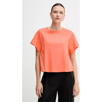 Dámské tričko Bavlněné tričko United Colors of Benetton dámské, oranžová barva, 3U53D109U 32X, vel. S
